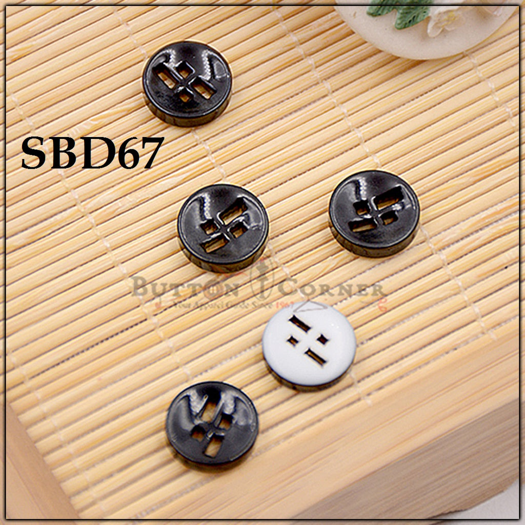 4 Square Shape Hole Plastic Button