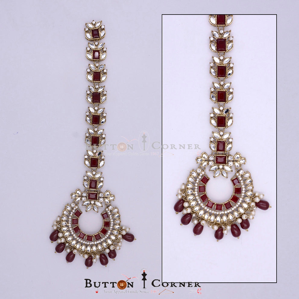 Fancy Kundan Button Patti