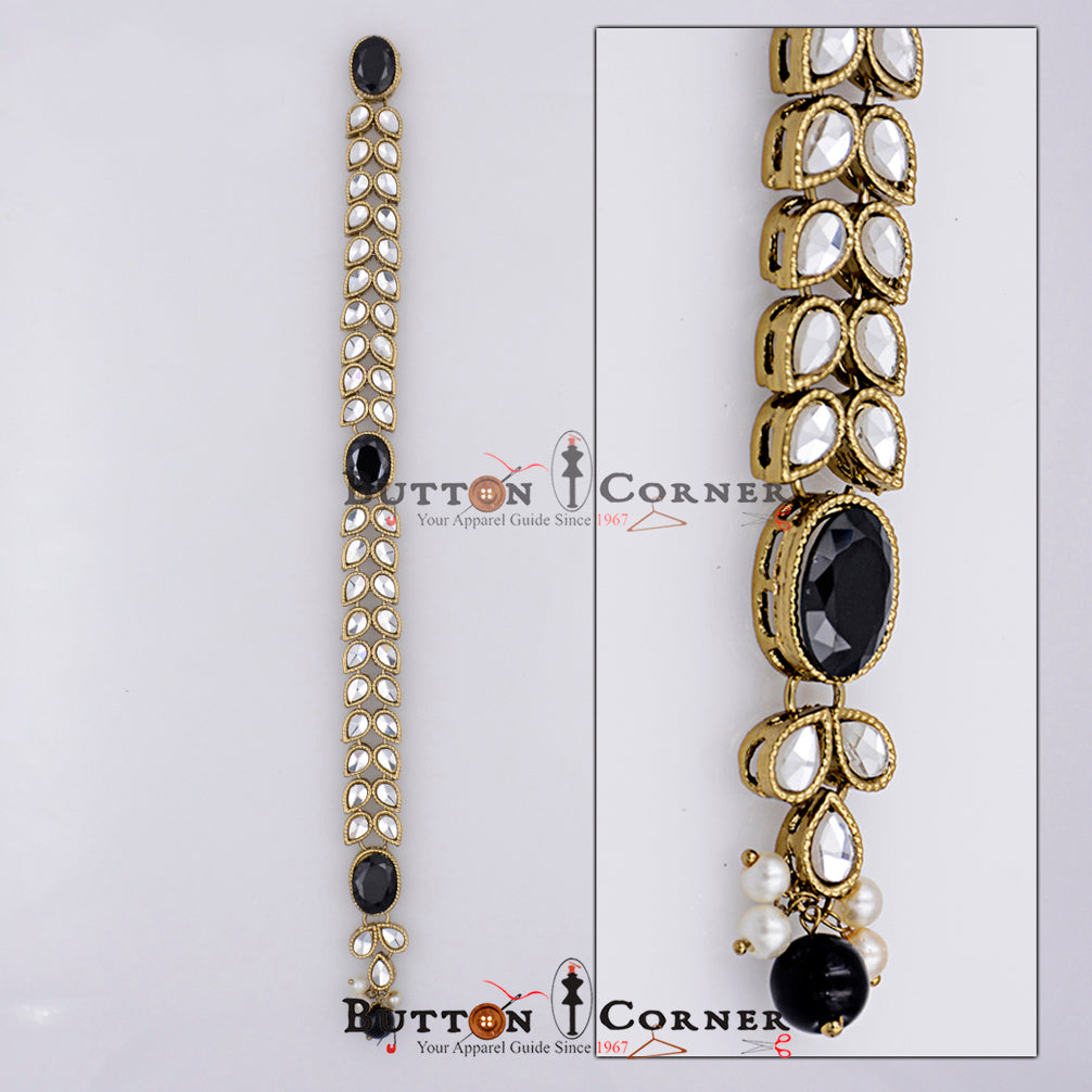 Fancy Kundan Button Patti