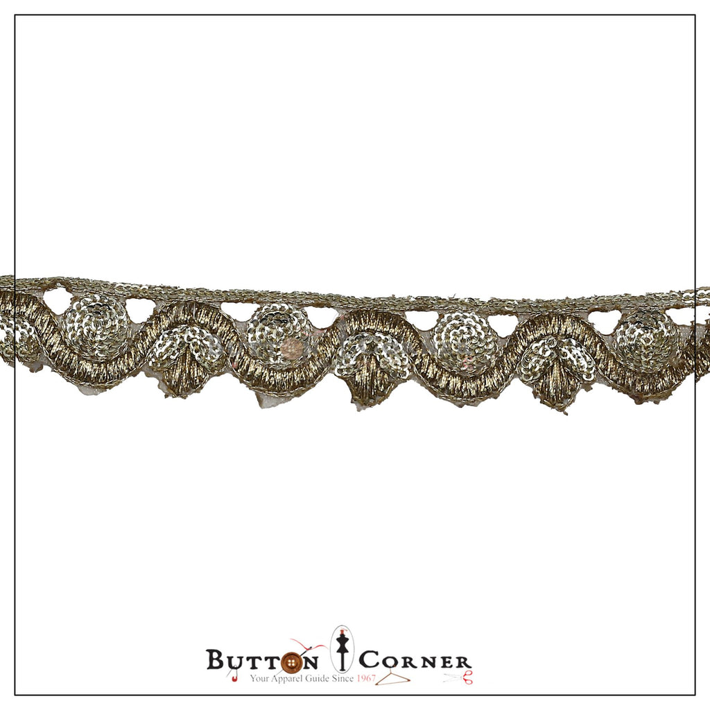 Metallic Yarn Sequence Lace