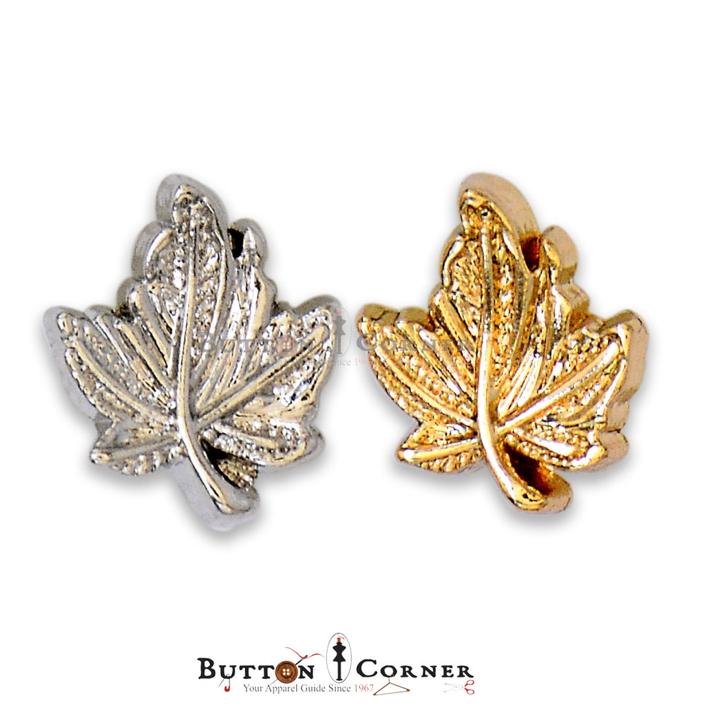 Maple Leaf Shape Metal Button