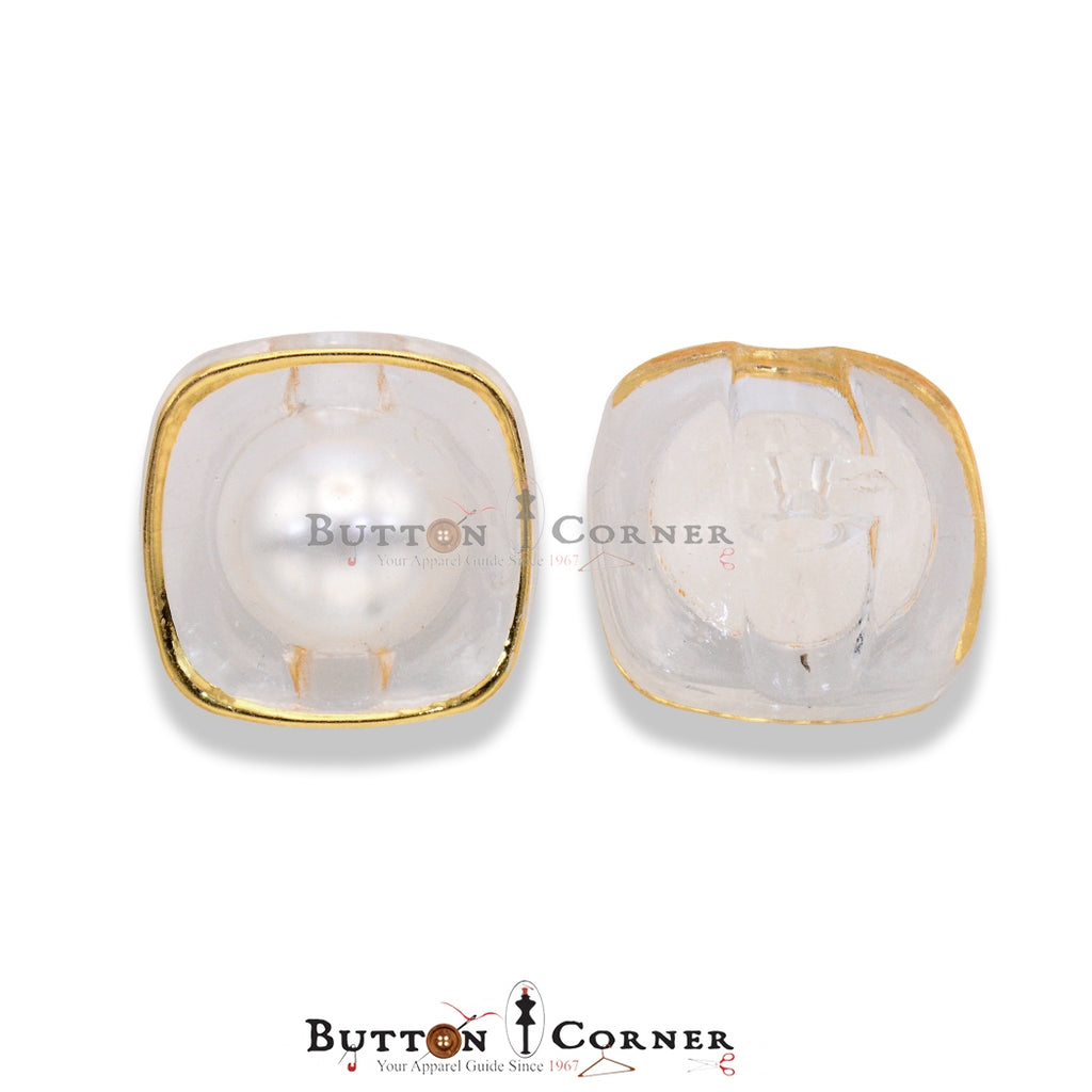 Center Pearl Plastic Button