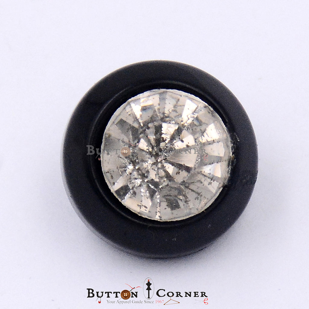 Center Crystal Plastic Shank Button