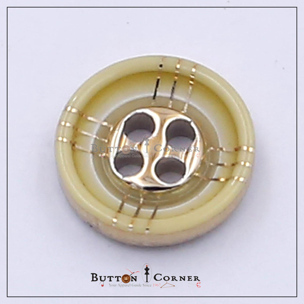 3 Line Design 4 Hole Plastic Button