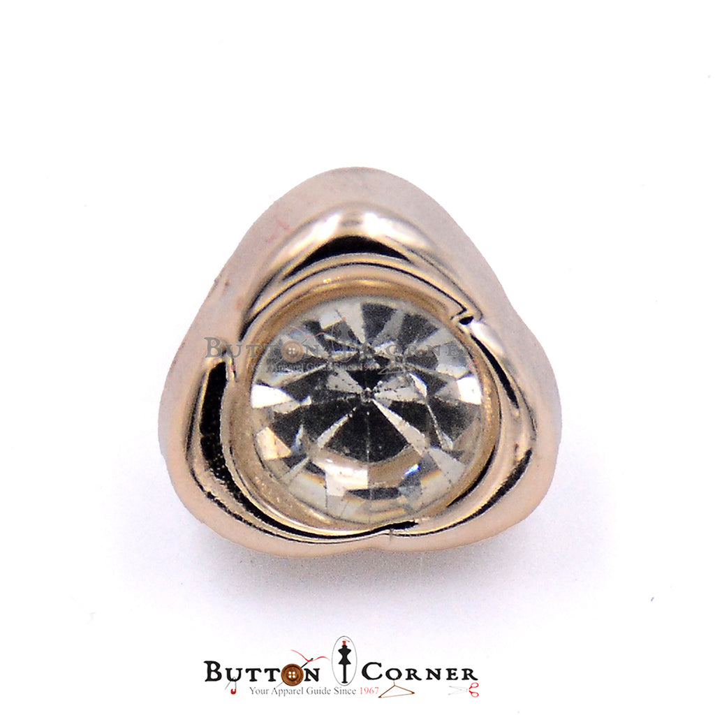 Triangle Shape Crystal Shank Button