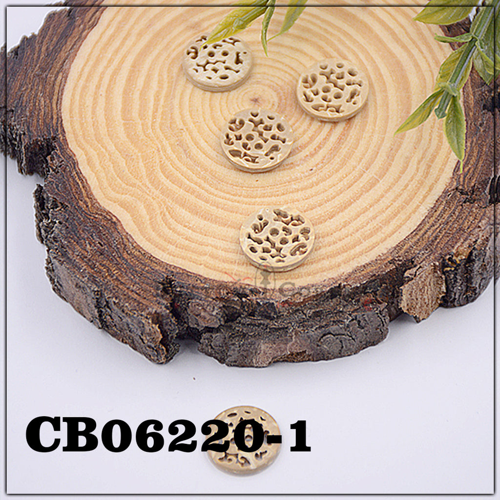 Laser Cut 2 Hole Coconut Button