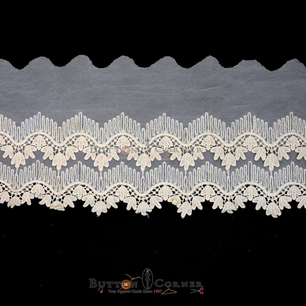 One Side Border Embroidery Net Lace