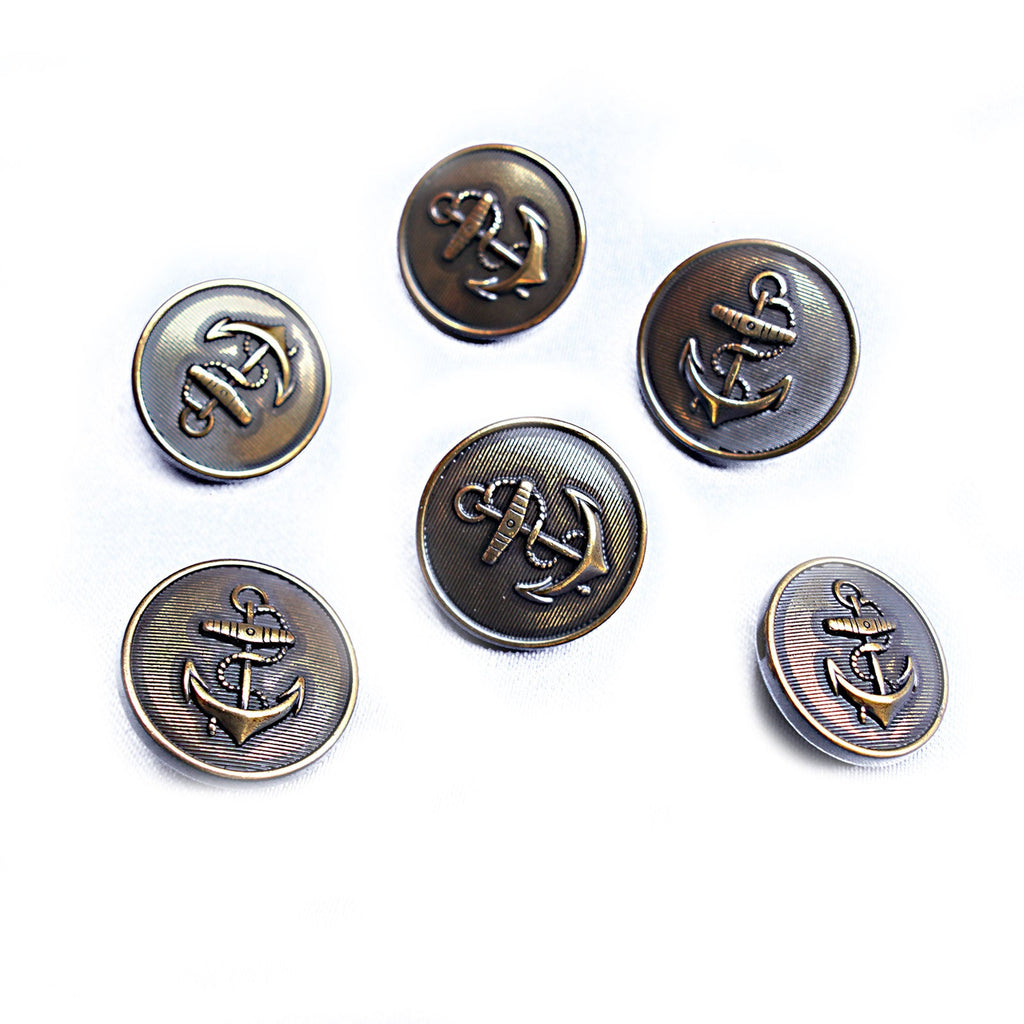 Anchor Design Metal Suiting Button