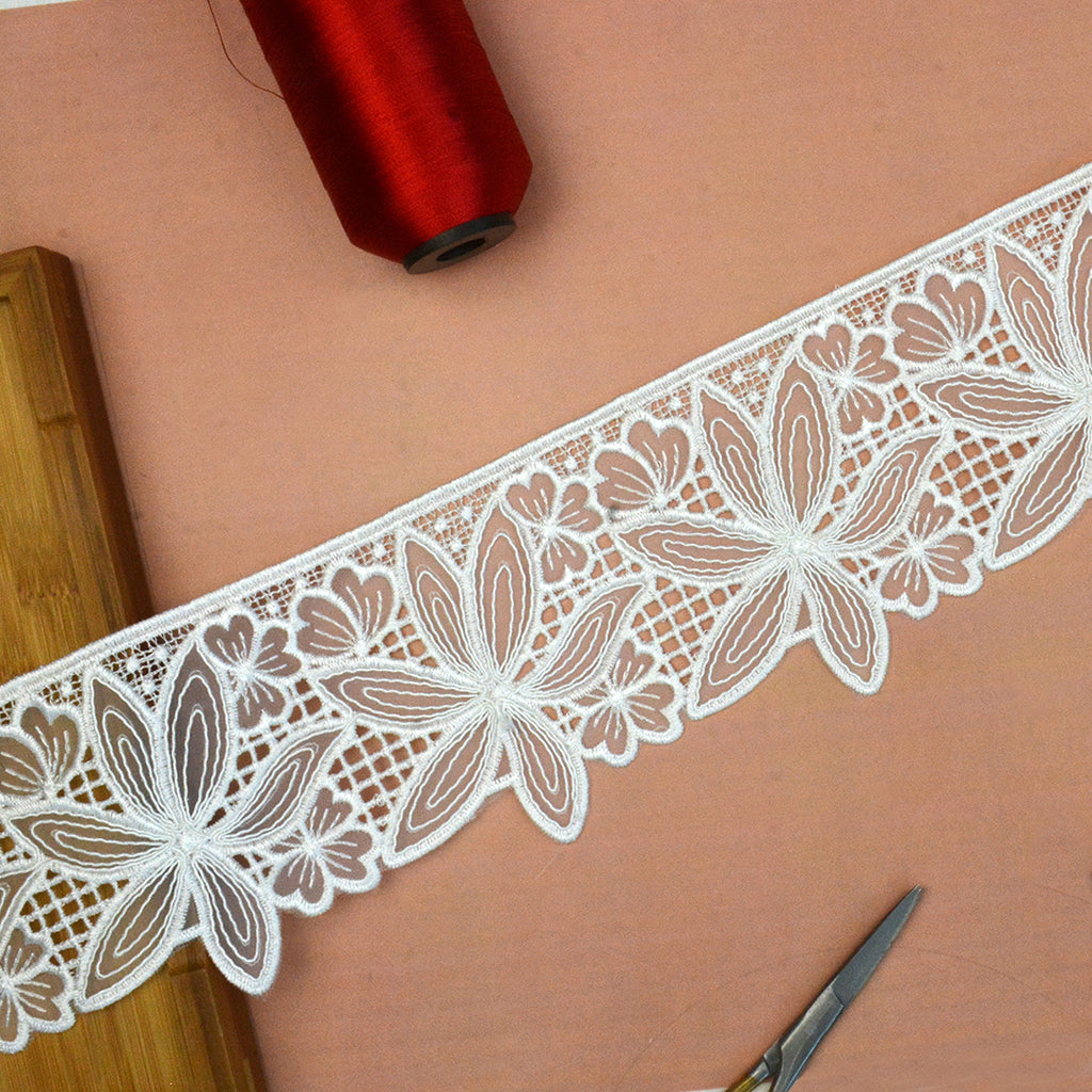 One Side Border Organza Lace