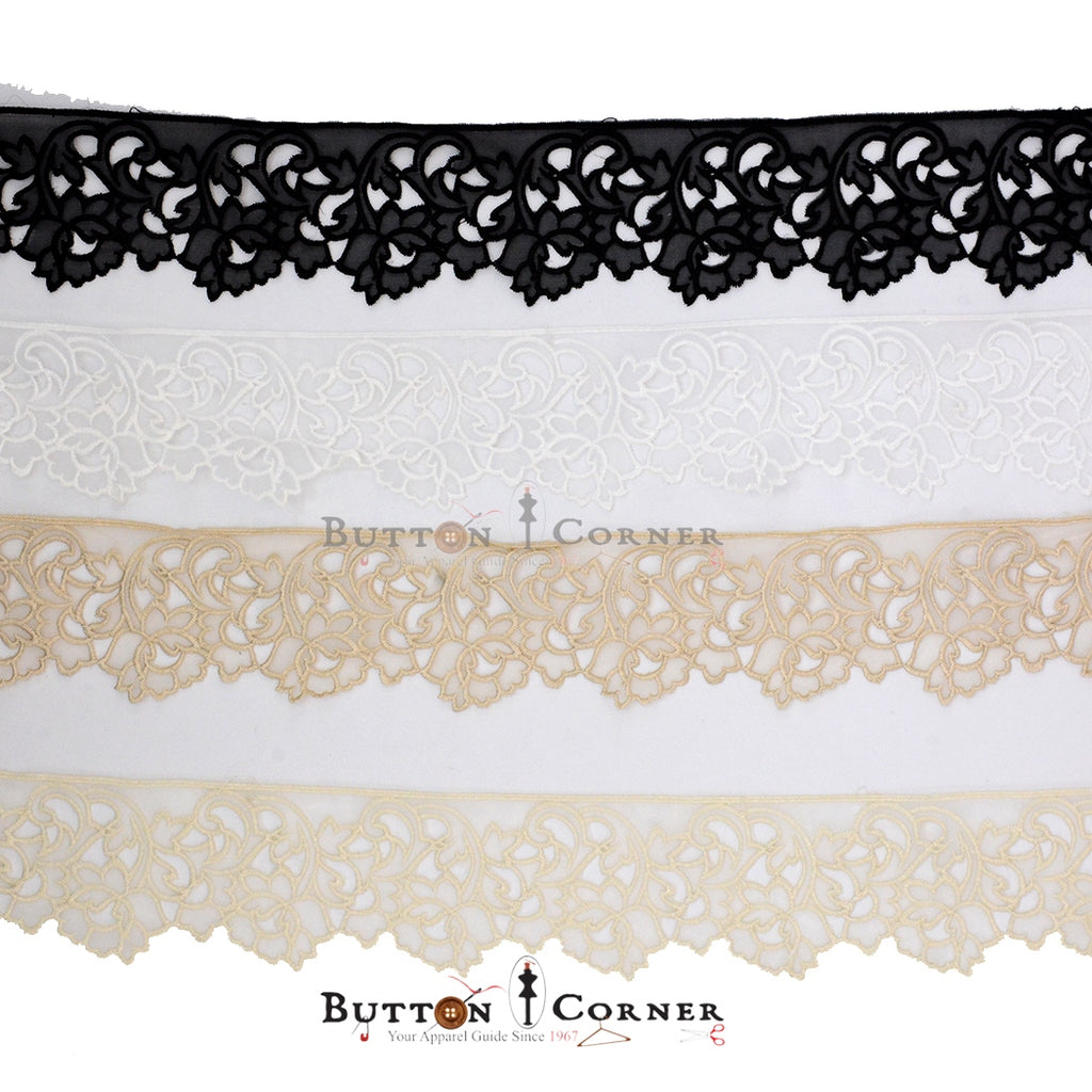 One Side Border Organza Lace