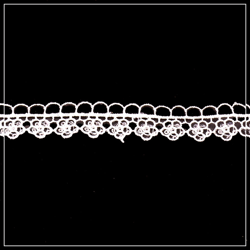 One Side Border Shuttle Sequence Lace