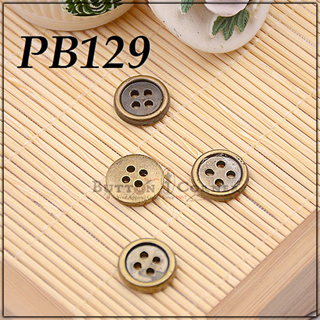 Border 4 Hole Plastic Shirt Button