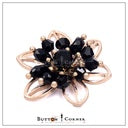 Sun Flower Shape Crystal Fancy Button