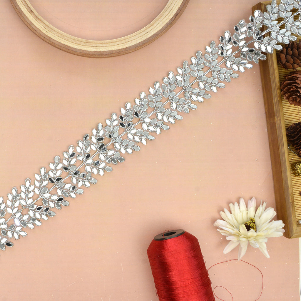 Fancy Metallic Yarn Mirror Lace