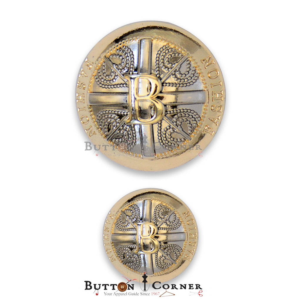 Fashion Luxury B Metal Button