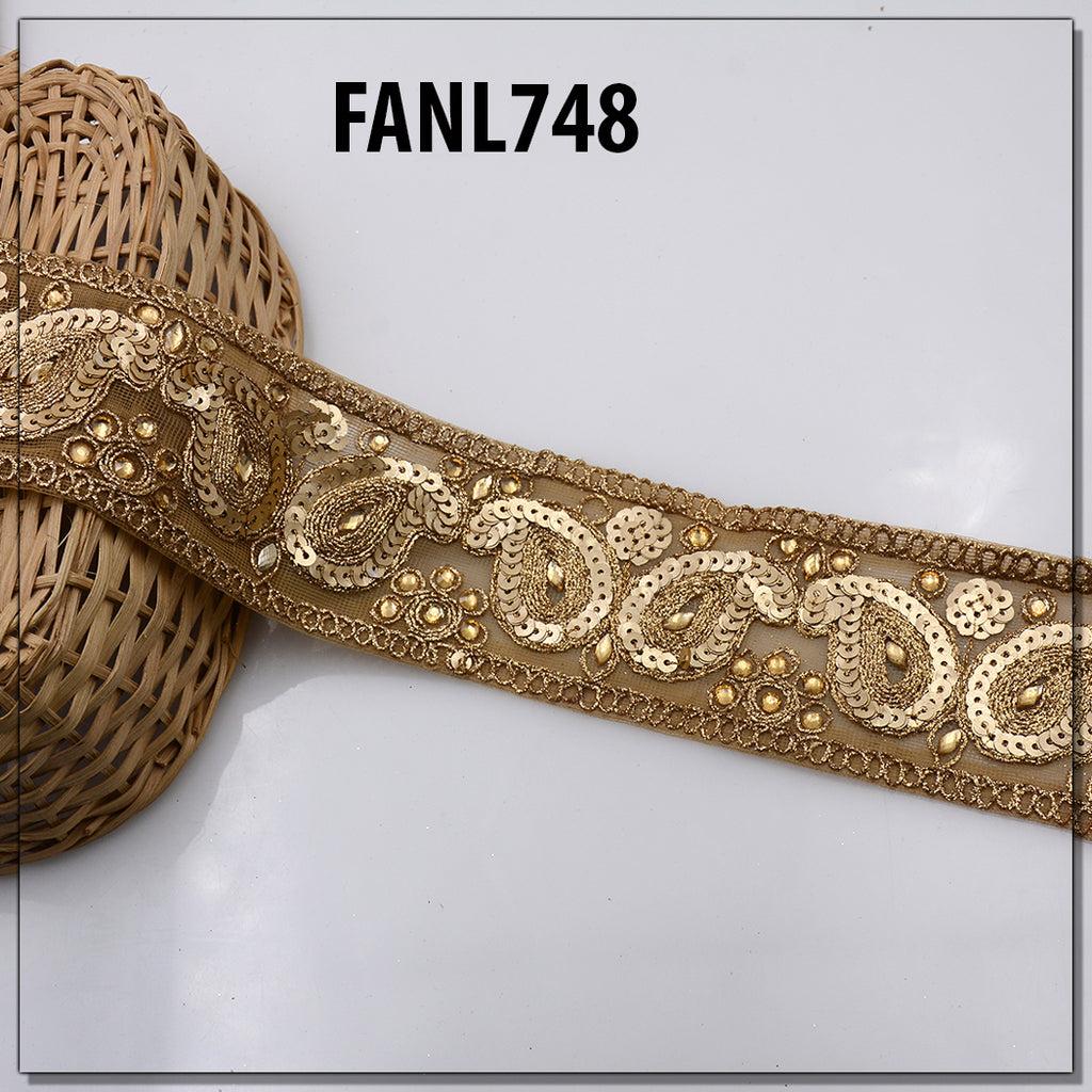 Fancy Sequence Kundan Lace