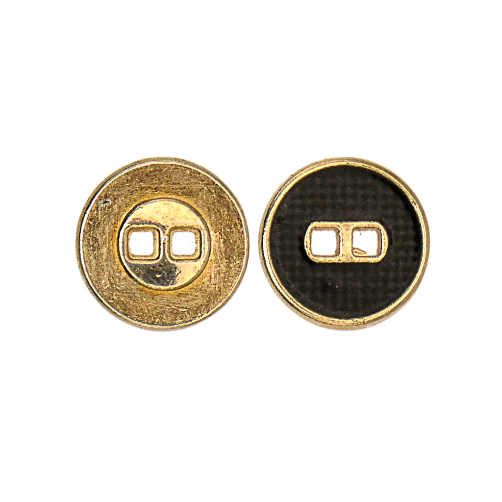 Rectangle Eye Shape 2 Hole Metal Button