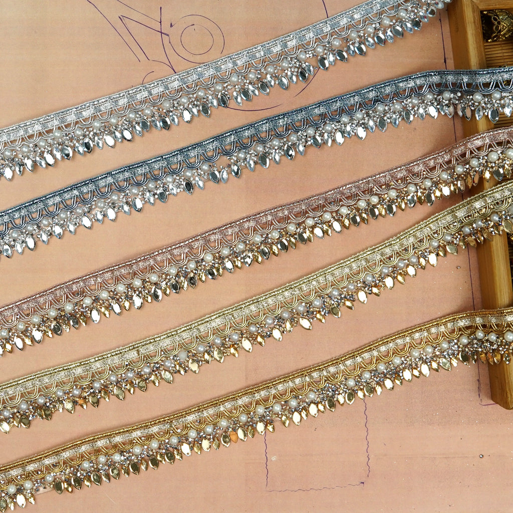 Stick On Fancy Kundan Lace