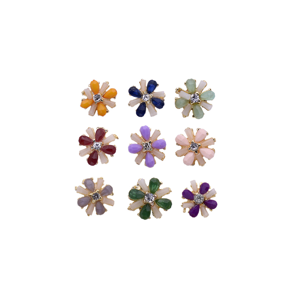 Fancy Cosmos Flower Shape Button