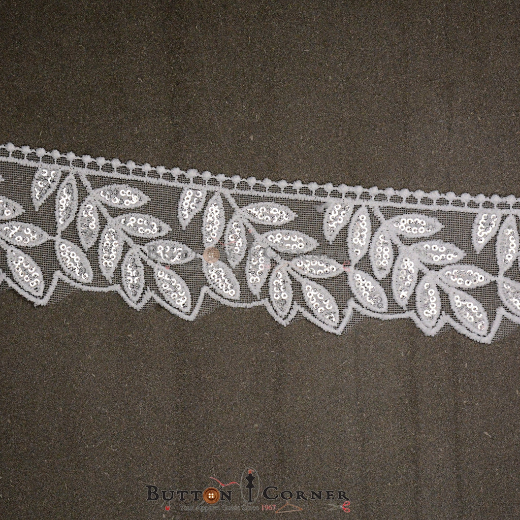 One Side Border Sequence Net Lace