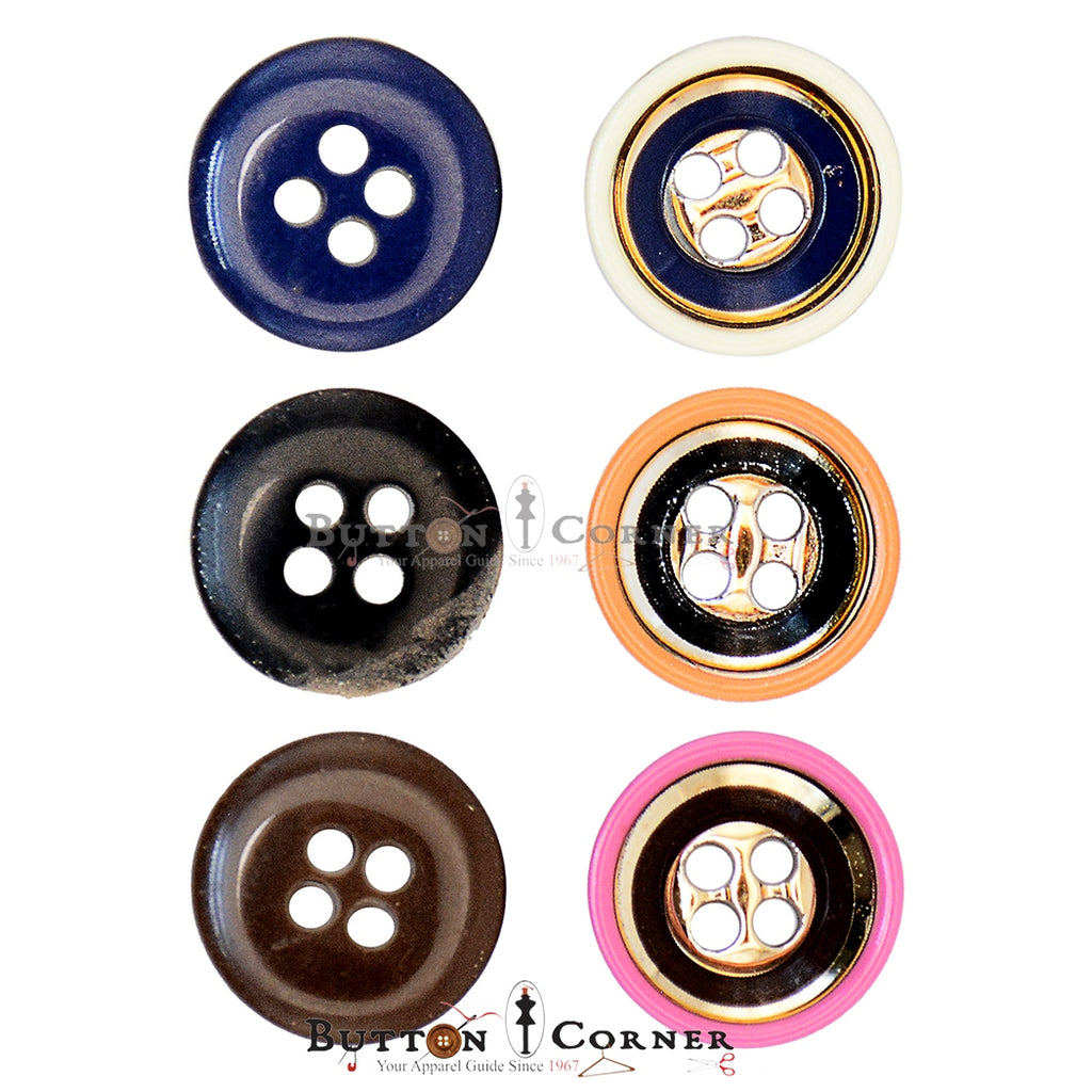 UV 4 Hole Plastic Shirt Button