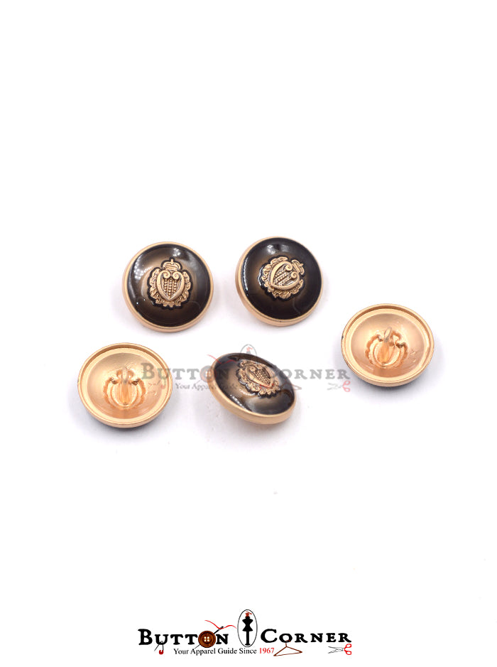 Crown Design Metal Suiting Button