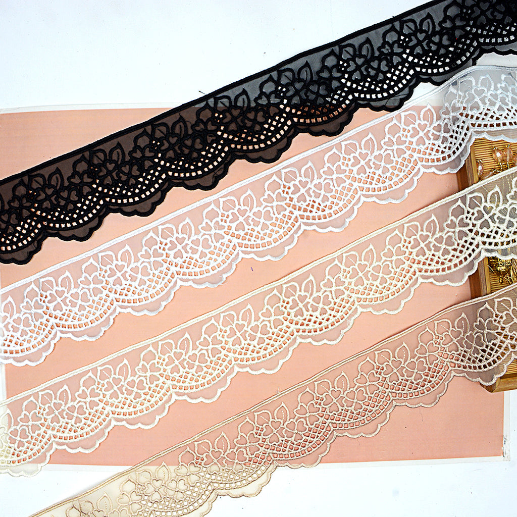 One Side Border Organza Lace