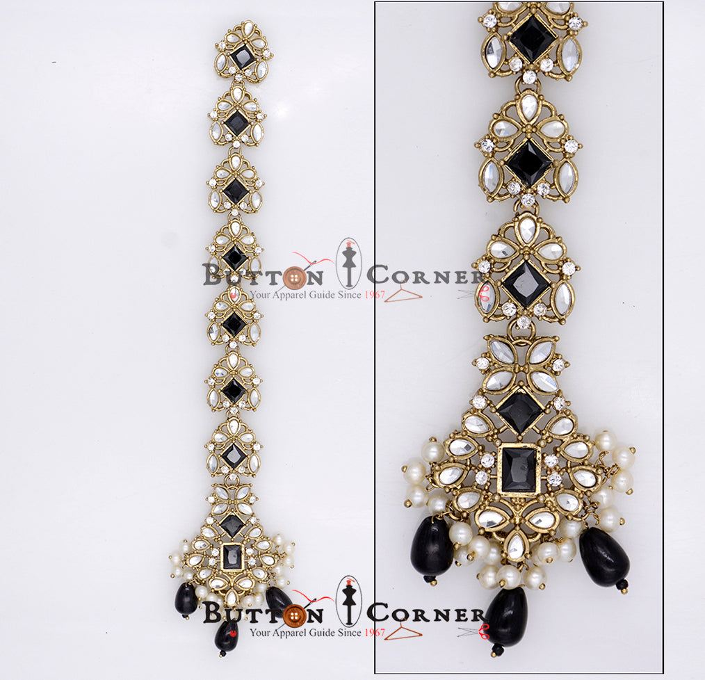 Fancy Kundan Button Patti