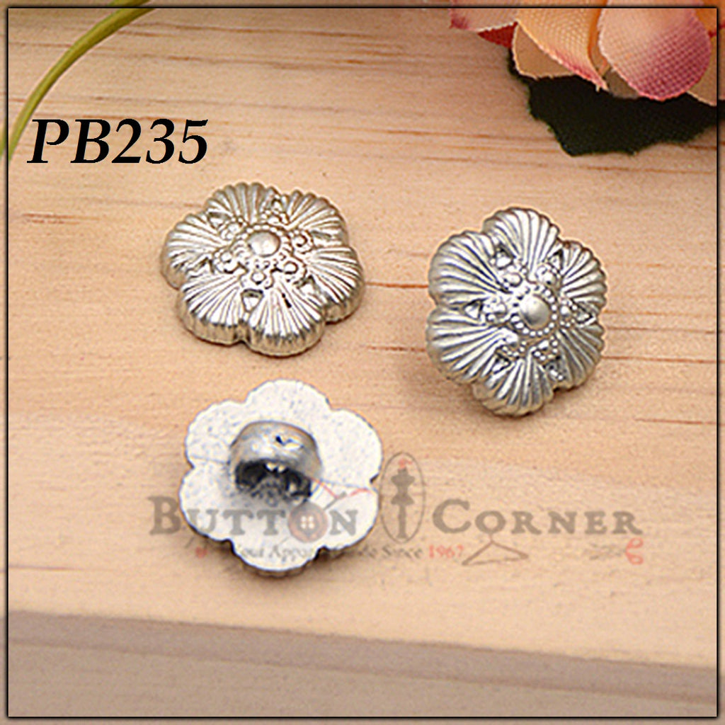 Flower Shape Design Plastic Shank Button