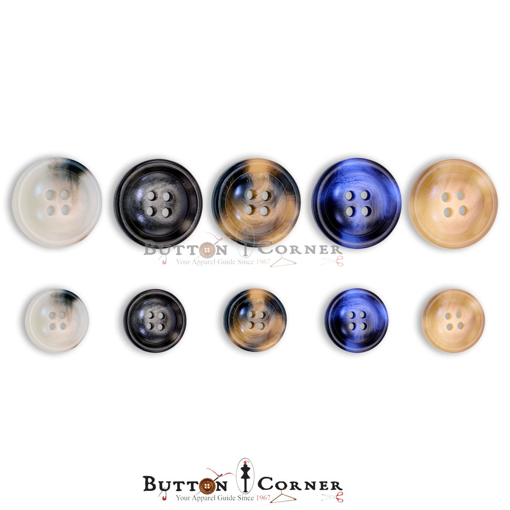 Round Thick Border Suiting Button 8524