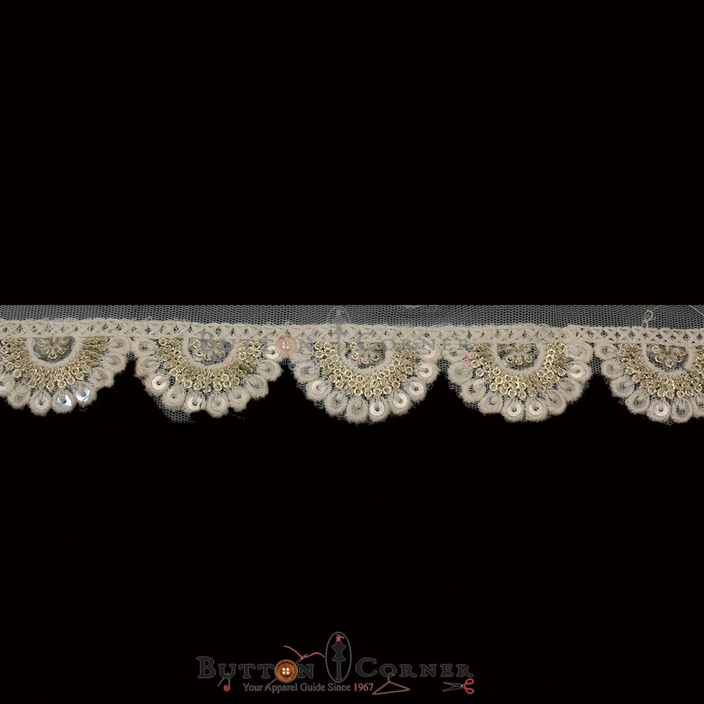 Fancy Sequence Embroidery Net Lace