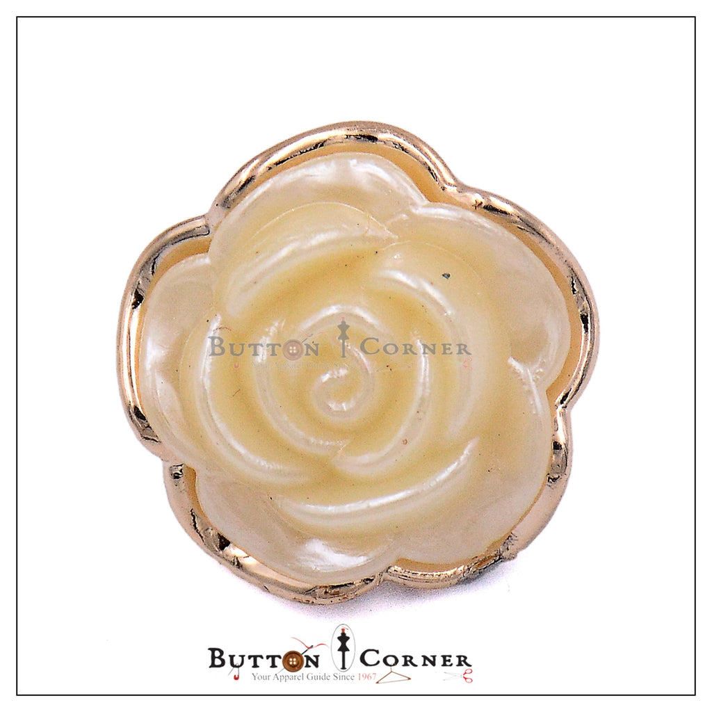 Flower Design Plastic Shank Button