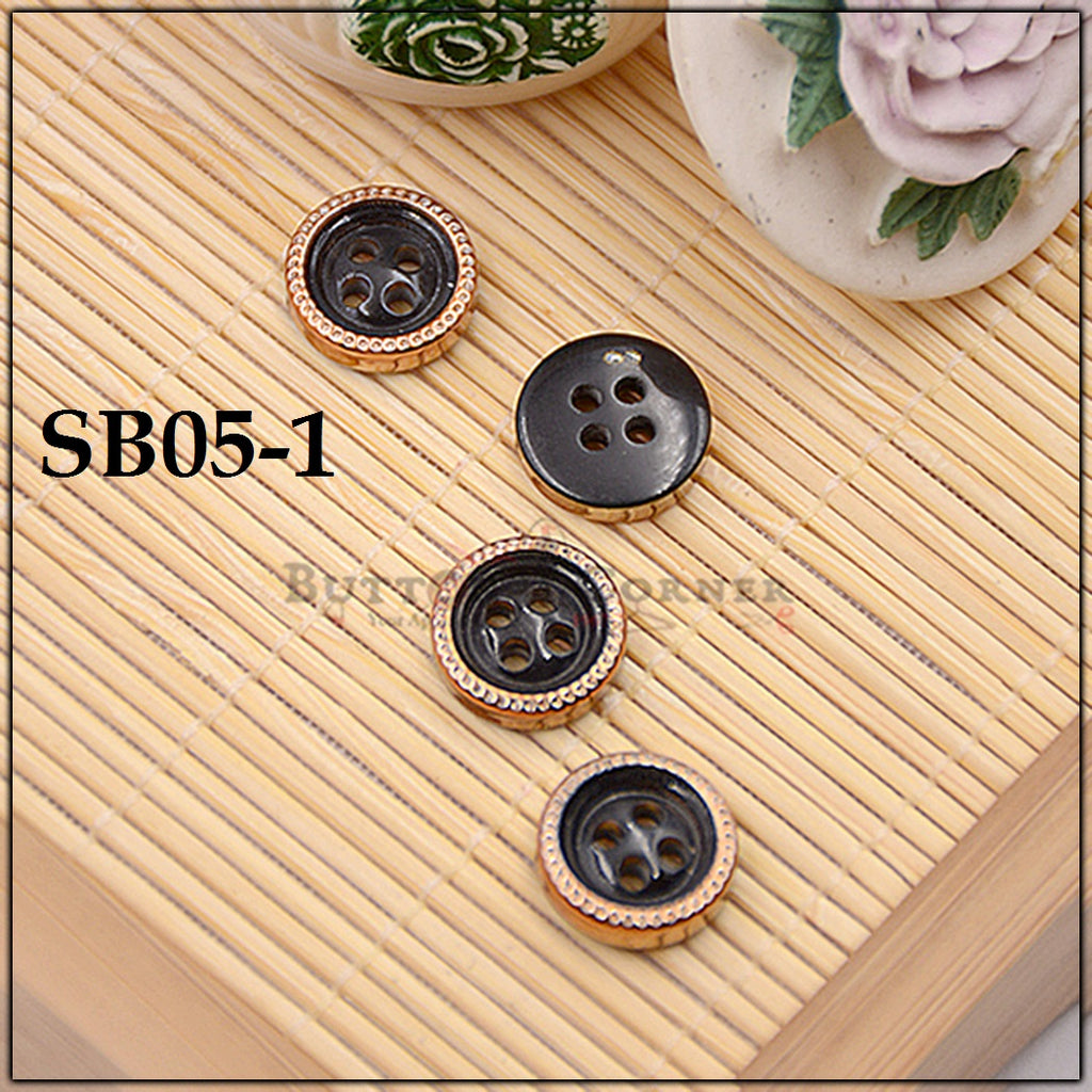 Border Design 4 Hole Plastic Button