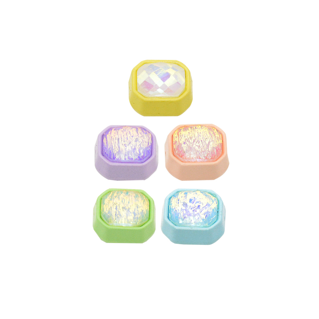 Colored Base Crystal Button