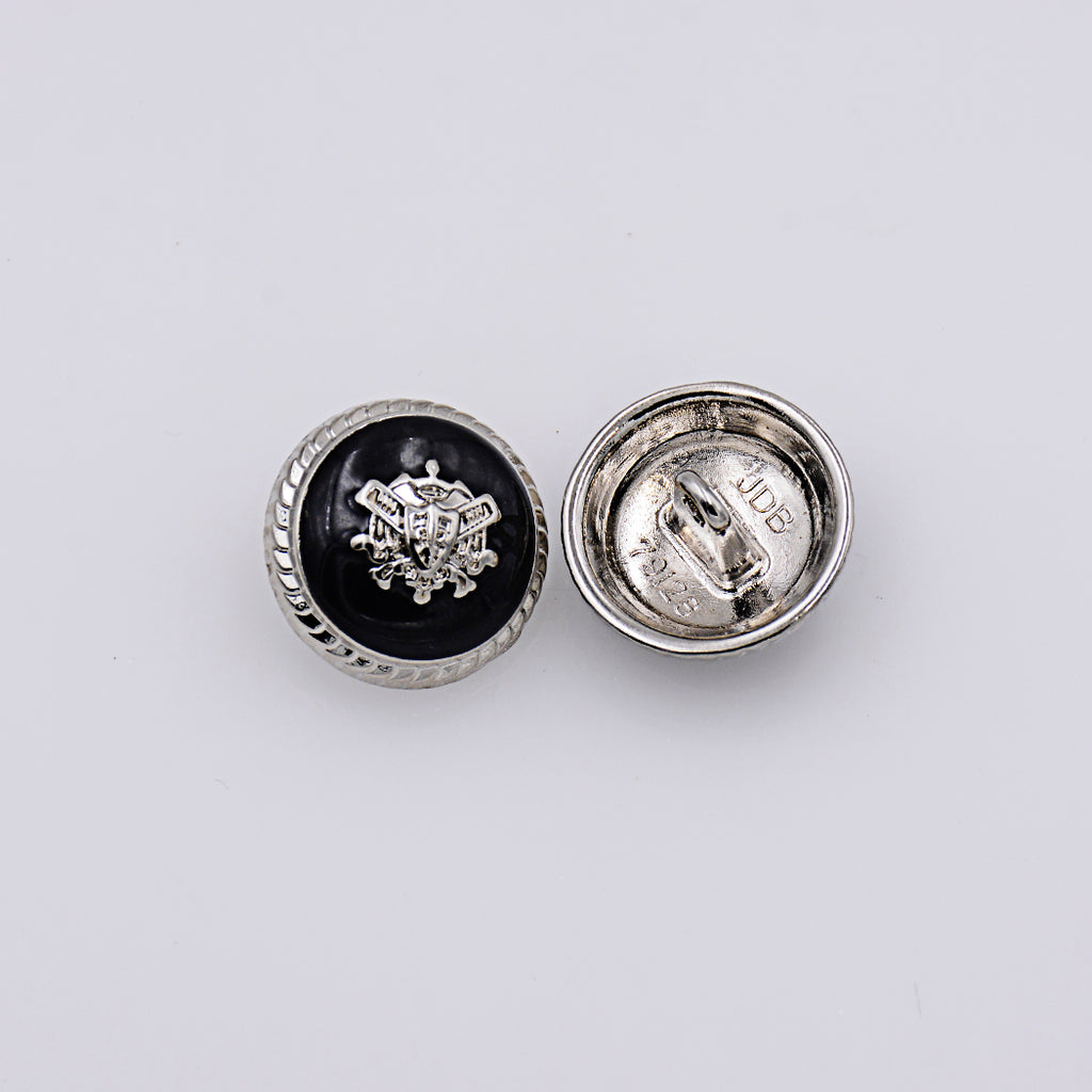 Antique silver Plastic Fancy Coat Buttons, Size/Dimension: 36l 28l