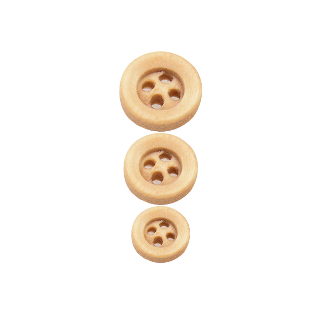 Wooden Button Art Cut Shape