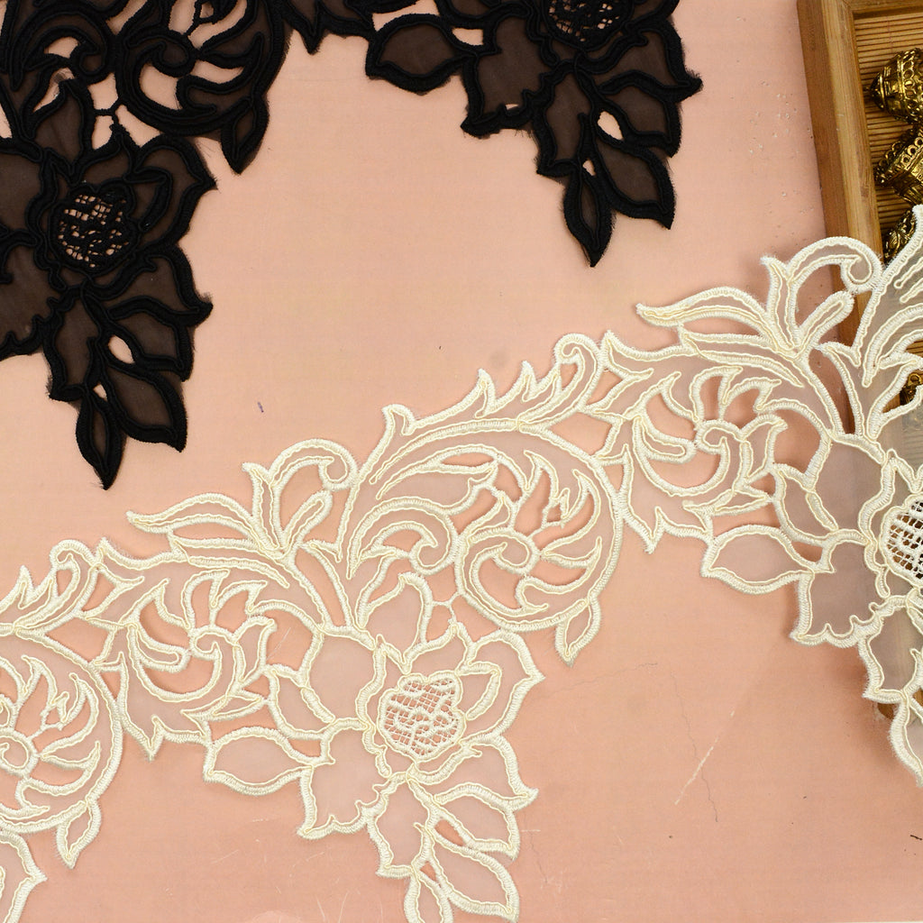 One Side Border Organza Lace