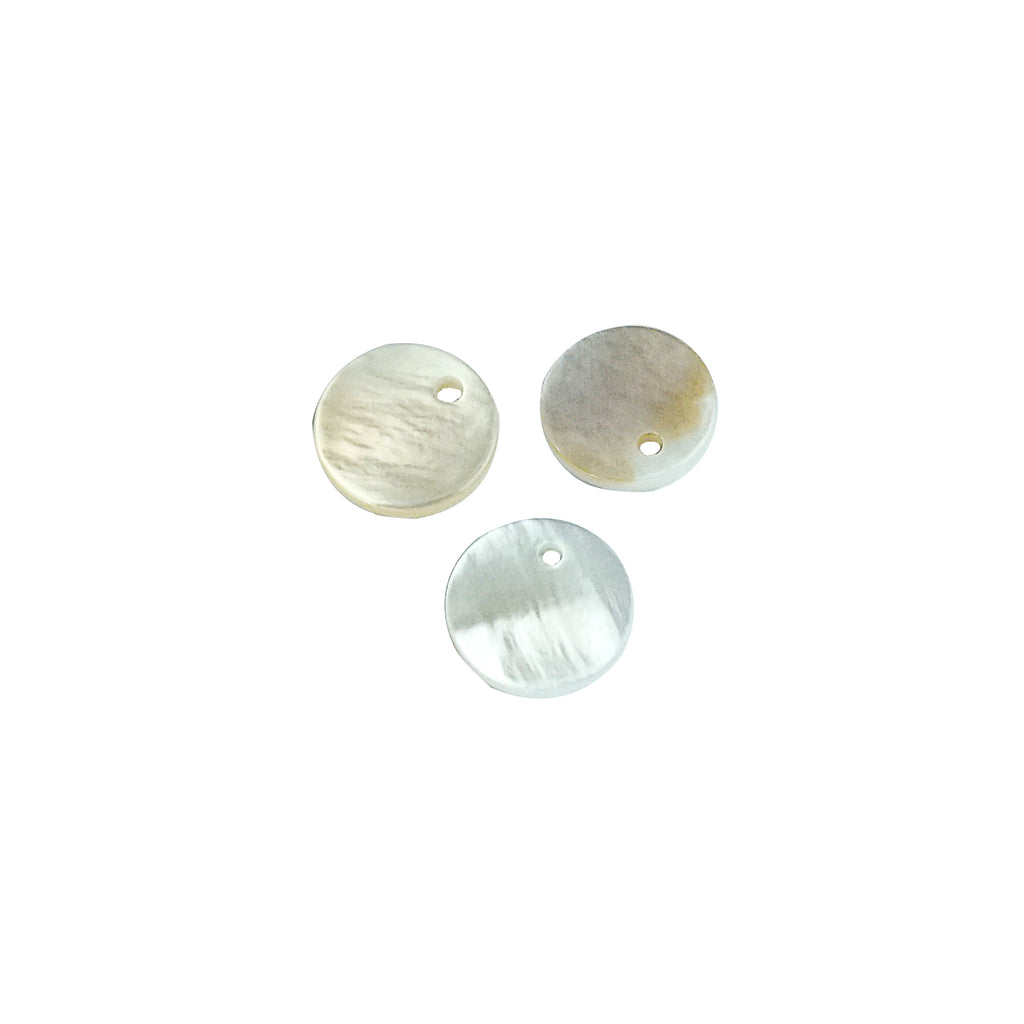 Natural River Shell Side Hole Button