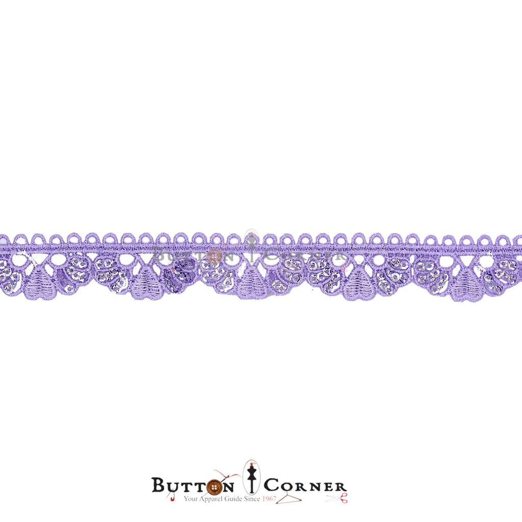 One Side Border Sequence Lace