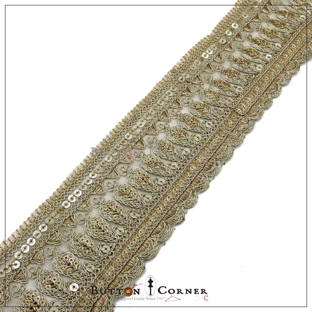 Fancy Metallic Yarn Lace