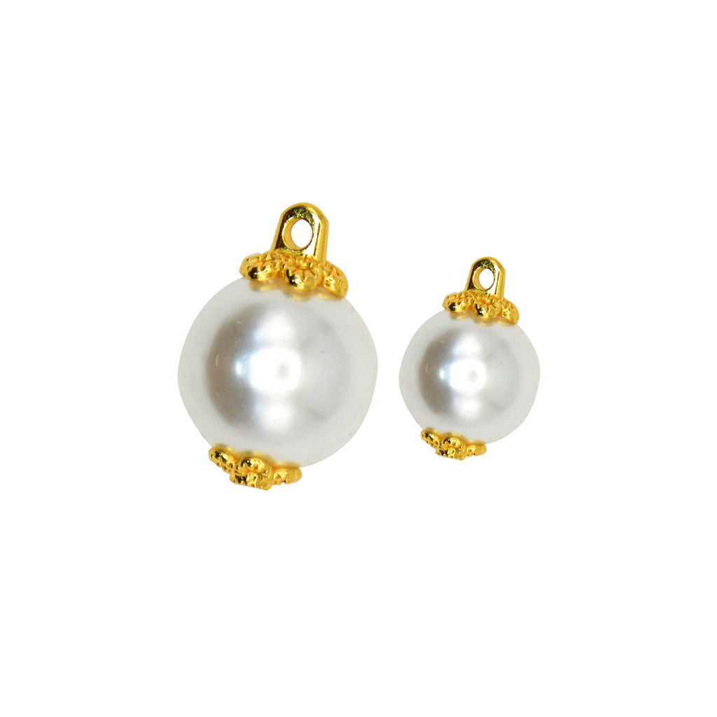 Round Pearl Hanging Button