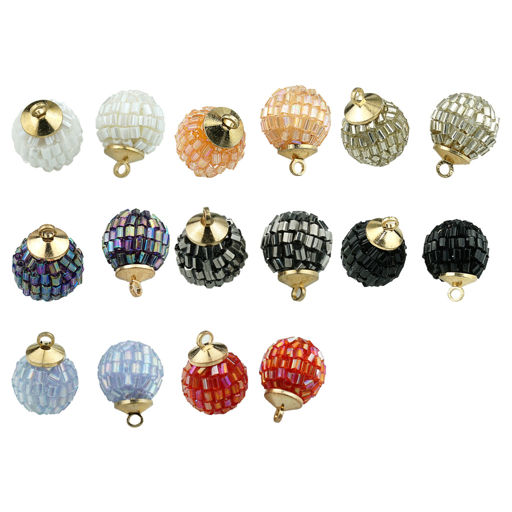 Metal Hook Glass Beads Hanging Ball