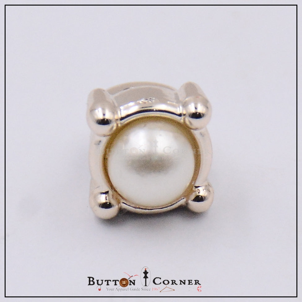 Center Pearl Plastic Shank Button