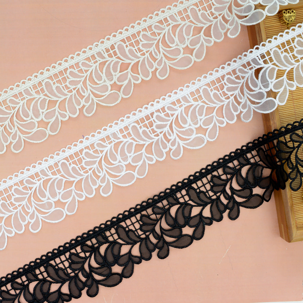 One Side Border Organza Lace