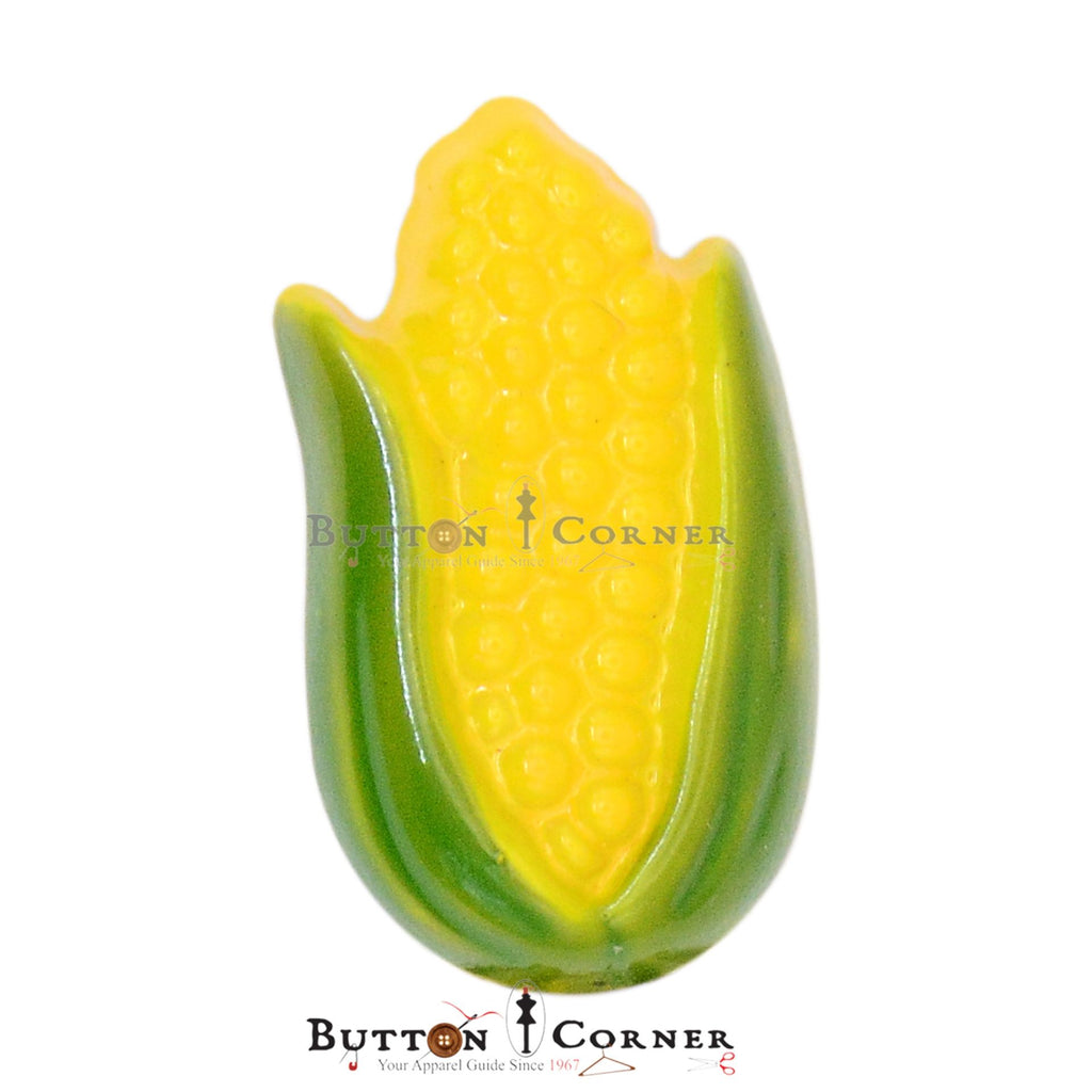 Yellow Corn & Husk Shank Button