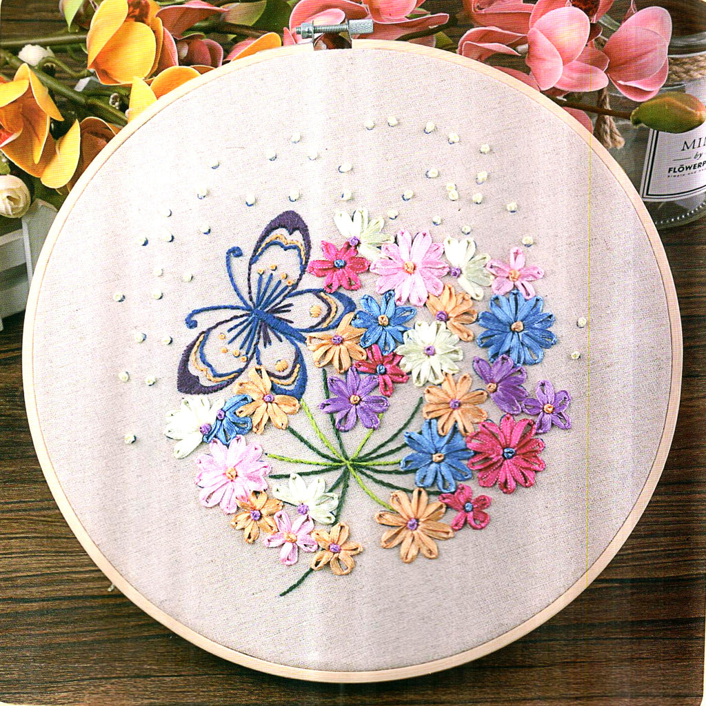 Love Flower & Butterfly Embroidery Kit