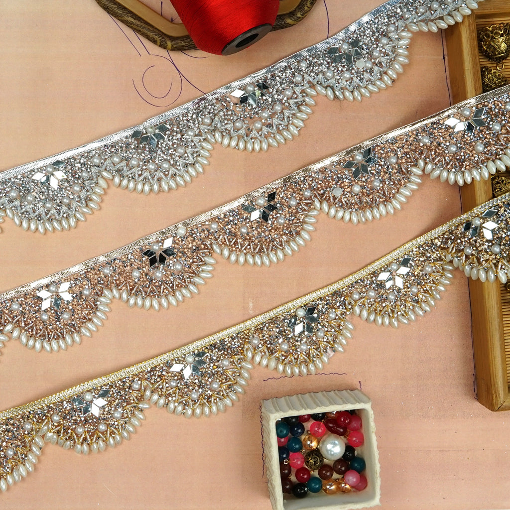 Stick On Fancy Kundan Lace